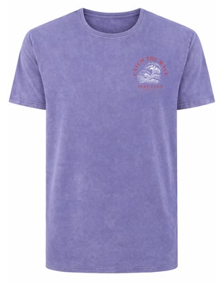 Bigdude Washed Print T-Shirt Indigo